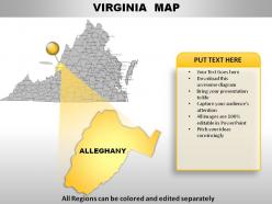 Usa virginia state powerpoint maps