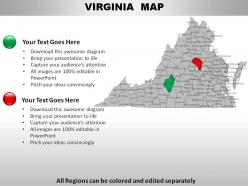 Usa virginia state powerpoint maps