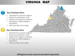 Usa virginia state powerpoint maps