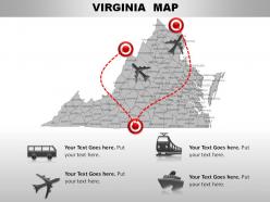 Usa virginia state powerpoint maps