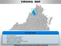 Usa virginia state powerpoint maps