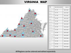 Usa virginia state powerpoint maps