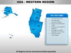 Usa western region country powerpoint maps