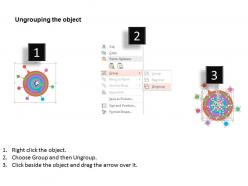 Use globe and circular tags for global marketing flat powerpoint design