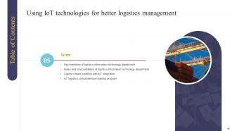 Using IOT Technologies For Better Logistics Management Powerpoint Presentation Slides