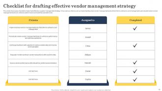 Vendor Checklist Powerpoint Ppt Template Bundles Content Ready Researched