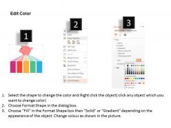 View five staged tags for financial saving flat powerpoint design