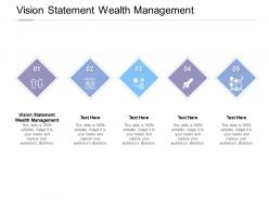 Vision statement wealth management ppt powerpoint presentation icon display cpb