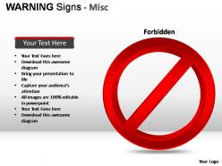 Warning sign misc powerpoint presentation slides