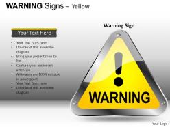 Warning sign yellow powerpoint presentation slides db