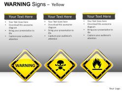 Warning sign yellow powerpoint presentation slides db