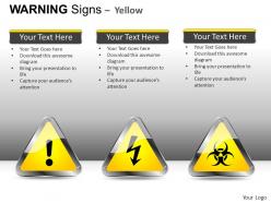 Warning sign yellow powerpoint presentation slides db