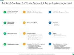 Waste disposal and recycling management powerpoint presentation slides