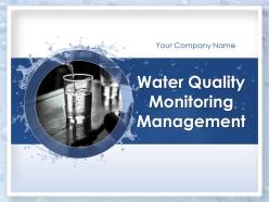 Water quality monitoring management powerpoint presentation slides