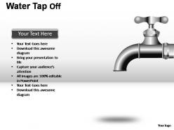 Water tap on off powerpoint presentation slides