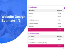 Web design proposal template powerpoint presentation slides