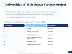 Web design services proposal template powerpoint presentation slides