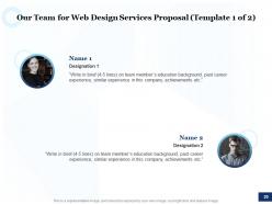 Web design services proposal template powerpoint presentation slides