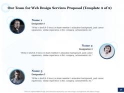 Web design services proposal template powerpoint presentation slides