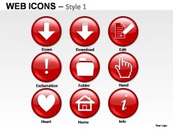 Web icons style 1 powerpoint presentation slides