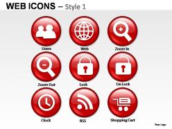 Web icons style 1 powerpoint presentation slides