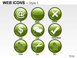 Web icons style 1 powerpoint presentation slides