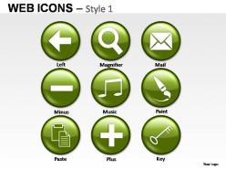 Web icons style 1 powerpoint presentation slides