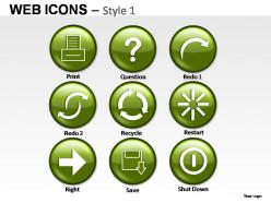 Web icons style 1 powerpoint presentation slides