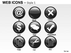 Web icons style 1 powerpoint presentation slides