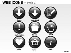 Web icons style 1 powerpoint presentation slides