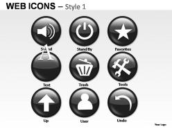 Web icons style 1 powerpoint presentation slides