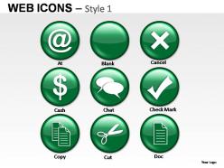 Web icons style 1 powerpoint presentation slides