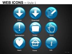 Web icons style 1 powerpoint presentation slides db