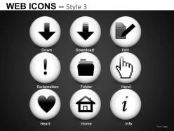 Web icons style 3 powerpoint presentation slides db