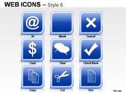 Web icons style 6 powerpoint presentation slides