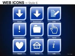 Web icons style 6 powerpoint presentation slides db