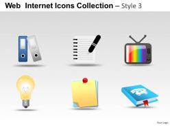 Web internet icons style 3 powerpoint presentation slides