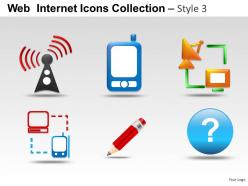 Web internet icons style 3 powerpoint presentation slides