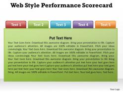 Web style performance measurement scorecard powerpoint diagram templates graphics 712