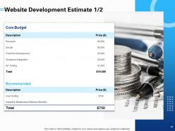 Website development proposal template powerpoint presentation slides