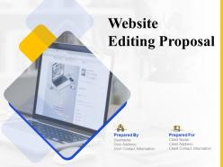 Website Editing Proposal Powerpoint Presentation Slides