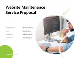 Website Maintenance Service Proposal Powerpoint Presentation Slides