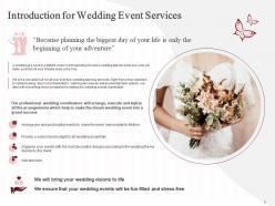 Wedding event planning proposal powerpoint presentation slides