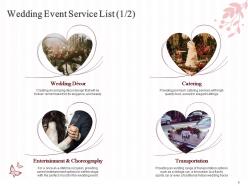 Wedding event planning proposal powerpoint presentation slides