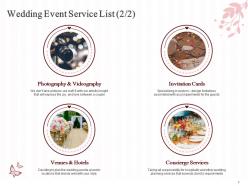 Wedding event planning proposal powerpoint presentation slides