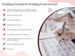 Wedding event planning proposal powerpoint presentation slides