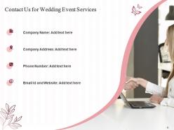 Wedding event planning proposal powerpoint presentation slides