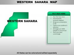 Western sahara country powerpoint maps