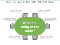 What do i bring to the table ppt slide styles