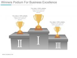 Winners podium for business excellence ppt background